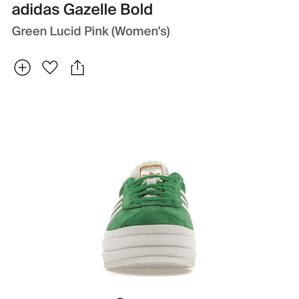 ADIDAS Gazelle Bold — Green Lucid Pink